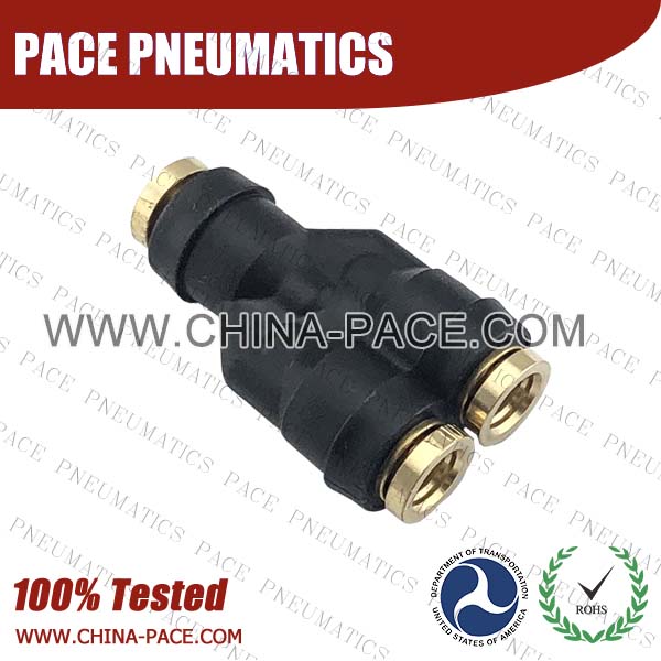 Male Straight DOT Push To Connect Air Brake Fittings, DOT Push In Air Brake Tube Fittings, DOT Approved Brass Push To Connect Fittings, DOT Fittings, DOT Air Line Fittings, Air Brake Parts